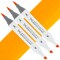 Artfinity Sketch Marker Sets - Set of 3 - Sunburst YR05-3, Vibrant, Professional, Dye-Based Alcohol Markers for Artists, Drawing, Travel, & More